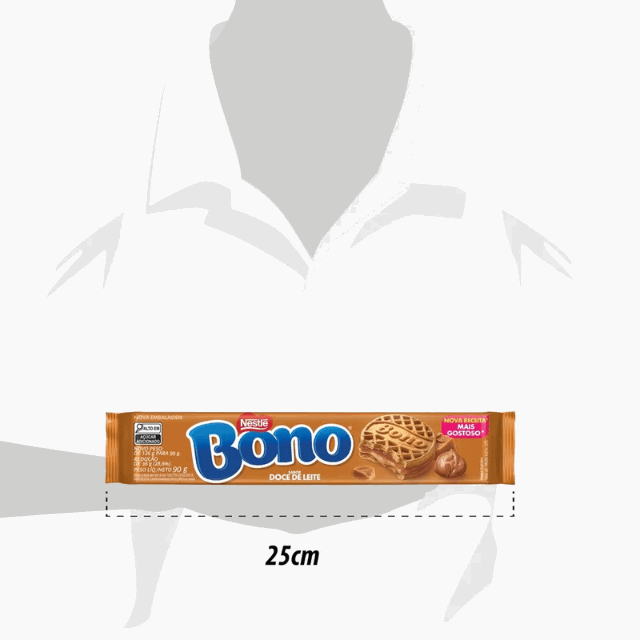 4-Pack BONO Filled Cookies Dulce de Leche Flavor - 4 x 90g (3.17 oz)