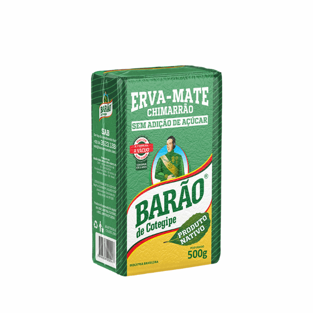 4 Packs Yerba Mate Barão do Cotegipe Nativa Vacuum-Sealed - 4 x 500g (17.6 oz)