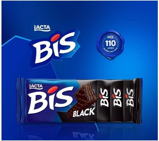 Bis schwarze Milchschokolade 100,8 g (3,5 oz) Lacta – 4er-Packung
