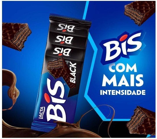 Bis Black Milk Chocolate 100,8g (3.5oz) Lacta - Pack of 4