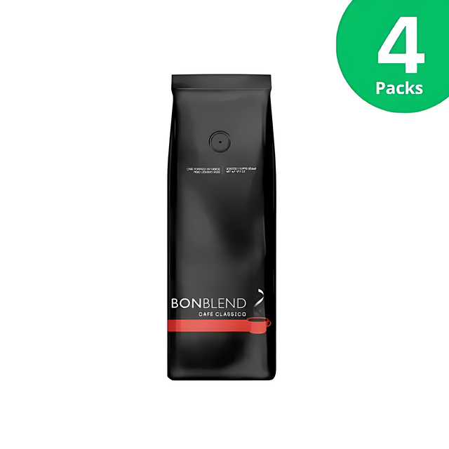 4-Pack Bonblend Classic Koffiebonen - 4 x 1kg - 100% Arabica bonen - Braziliaanse Arabica Koffie