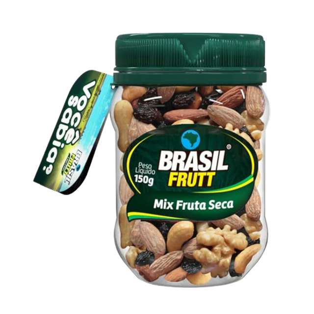 8 paquets de fruits secs et de noix de mélange doux-amer en pot - 8 x 150g (5,29 oz) - Brasil Frutt
