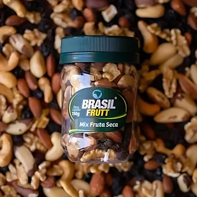 Bittersweet Mix Dried Fruits and Nuts Pot 150g (5.29 oz) - Brasil Frutt