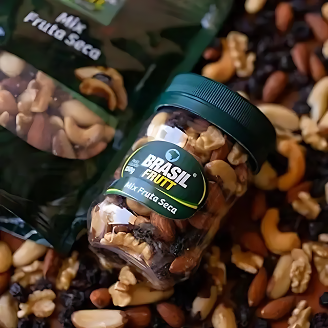 Bittersweet Mix Dried Fruits and Nuts Pot 150g (5.29 oz) - Brasil Frutt