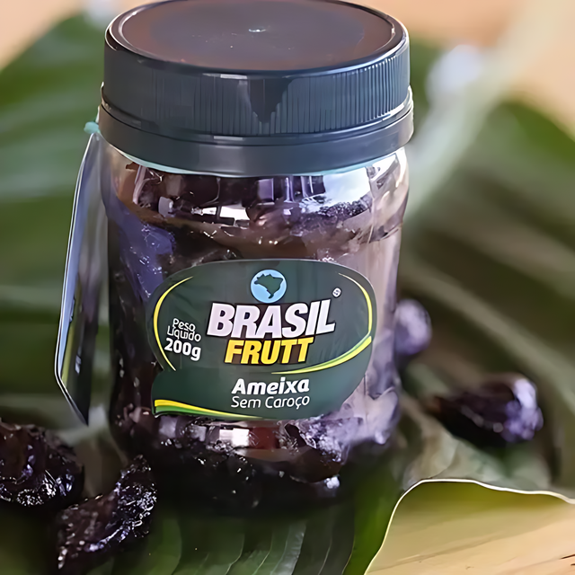 Pitted Prunes Pot 200g (7.05 oz) - Brasil Frutt