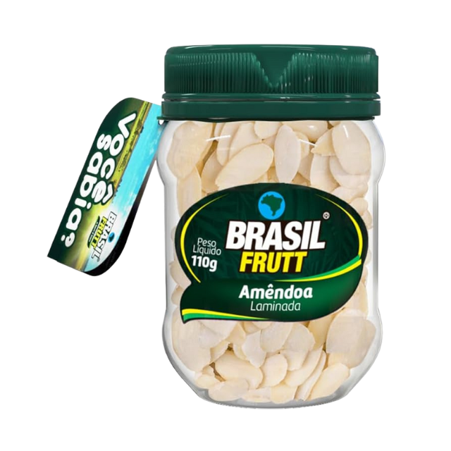 8 包杏仁片 - 犹太洁食 - 8 x 110g（3.88 盎司） - Brasil Frutt