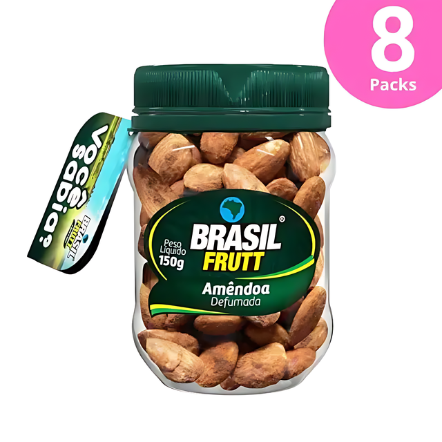 8-Pack Smoked Almonds - 8 x 150g (5.29 oz) - Brasil Frutt