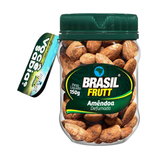 8 Pacotes de Amêndoas Defumadas - 8 x 150g (5.29 oz) - Brasil Frutt