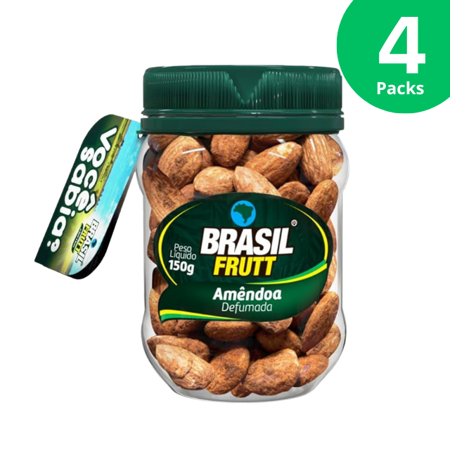 4 Packungen geräucherte Mandeln - 4 x 150 g (5,29 oz) - Brasil Frutt