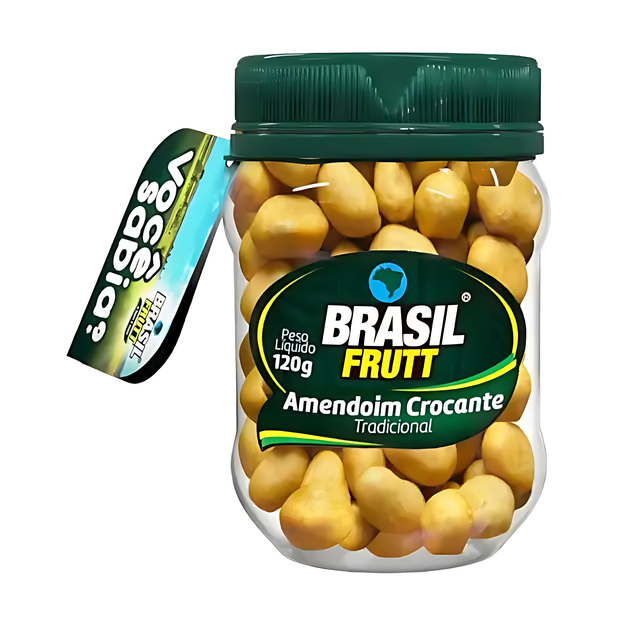 Confezione da 8 di Arachidi Tradizionali Croccanti - 8 x 120g (4.23 oz) - Brasil Frutt