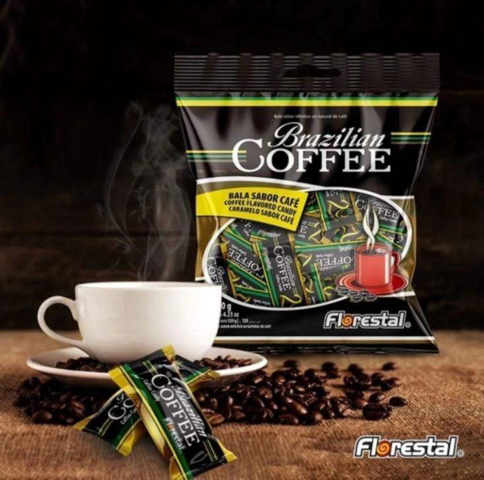 8 Packungen Florestal Brasilianische Kaffeebonbons: Ein Geschmack brasilianischen Kaffees bei jedem Bissen (8 x 108 g)