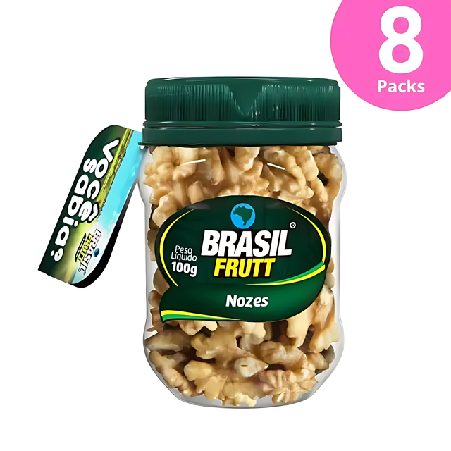 8er-Pack Schmetterlings-Walnüsse - 8 x 100g (3.53 oz) - Brasil Frutt