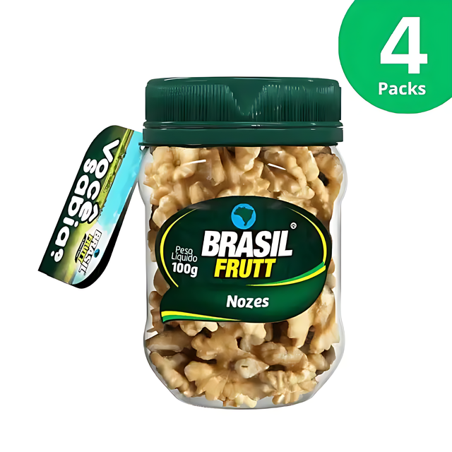 4 Packs Butterfly Walnuts - 4 x 100g (3.53 oz) - Brasil Frutt