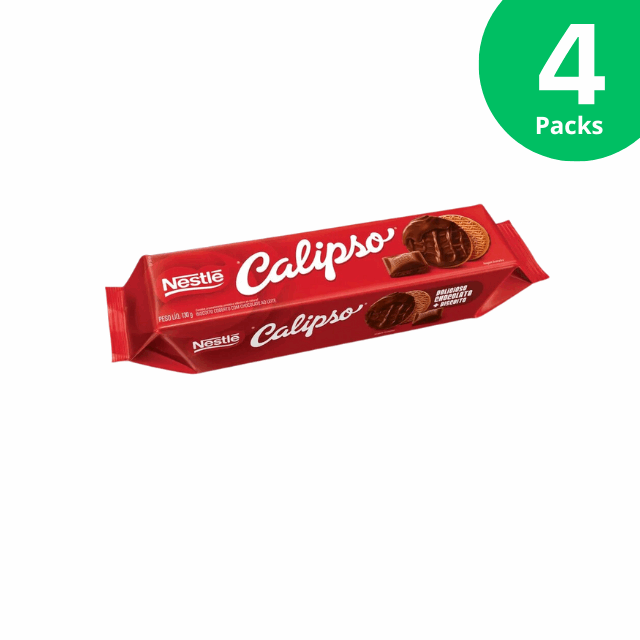 4-Pack CALIPSO® Milk Chocolate Covered Cookies - 4 x 130g - Irresistible Sweet Treat - Nestlé