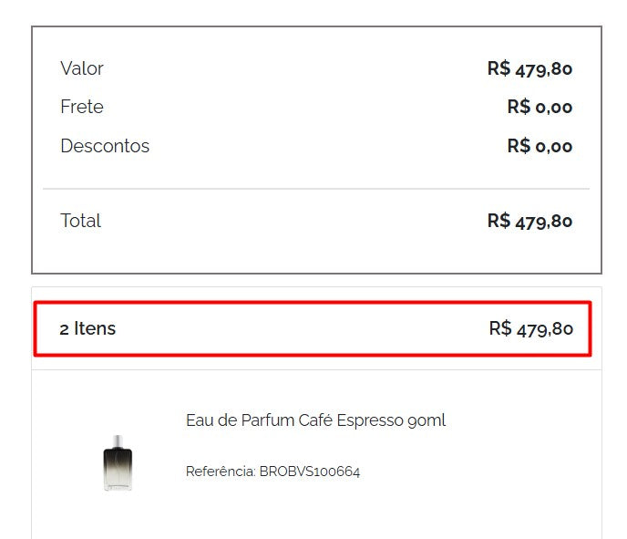 Personal Shopper | Buy from Brazil -Eau de Parfum Café Espresso 90ml - 2 units (DDP)