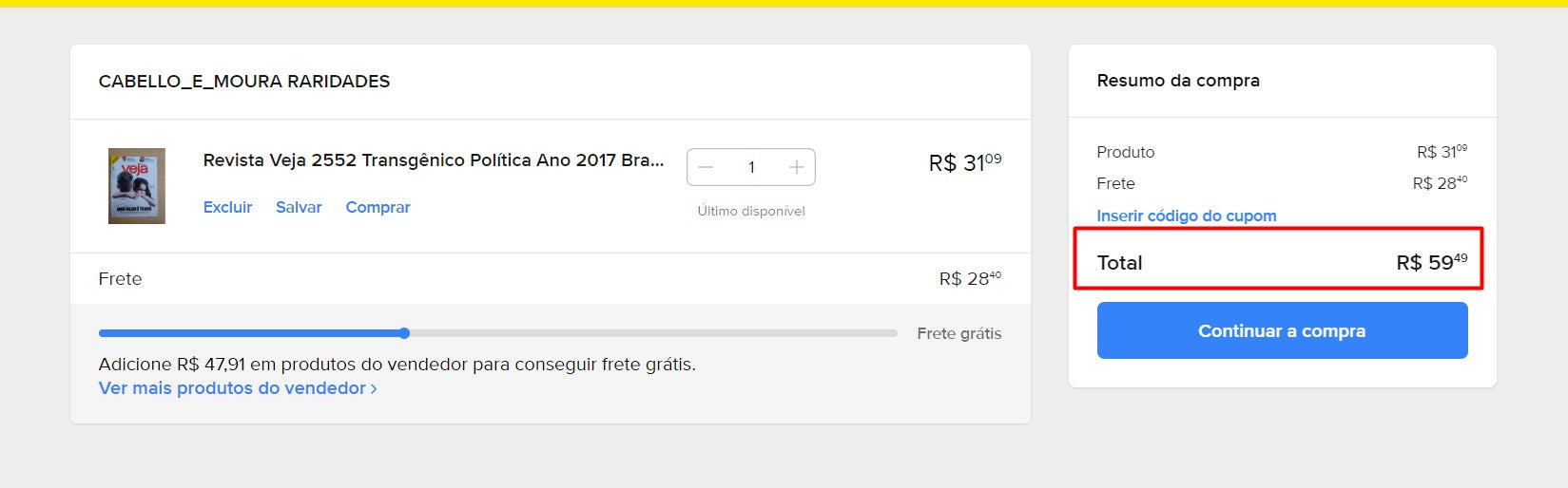 Osobní nakupující | Koupit z Brazílie - Magazín Veja 2552 Transgenic Policy Rok 2017 Brazílie - 1 položka - DDP