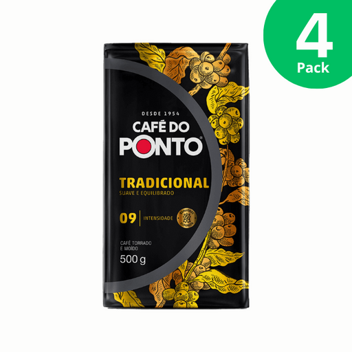 Café Do Ponto Tradicional Roasted Ground Coffee – 500g / 17.6 oz