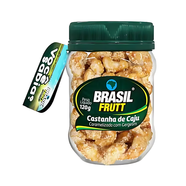 8-Pack Caramelized Cashew Nuts with Sesame - 8 x 120g (4.23 oz) - Brasil Frutt