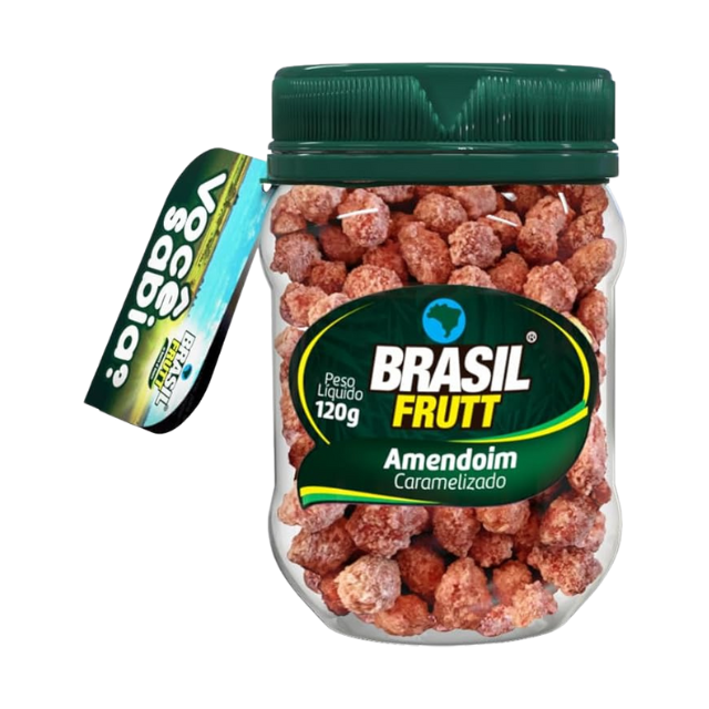 8 paquetes de maní caramelizado - 8 x 120 g (4,23 oz) - Brasil Frutt