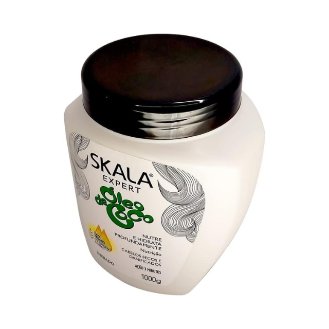 4 paquets de crème de traitement à l'huile de noix de coco Skala - 4 x 1 kg (35,3 oz) - végétalienne, sans sulfate et sans parabène
