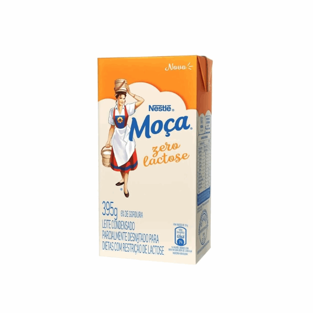 4-Pack Condensed Milk Leite Condensado MOÇA Zero Lactose - 4 x 395g (13.9 oz) - Nestlé