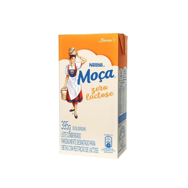 8 Packs Condensed Milk Leite Condensado MOÇA Zero Lactose - 8 x 395g (13.9 oz) - Nestlé