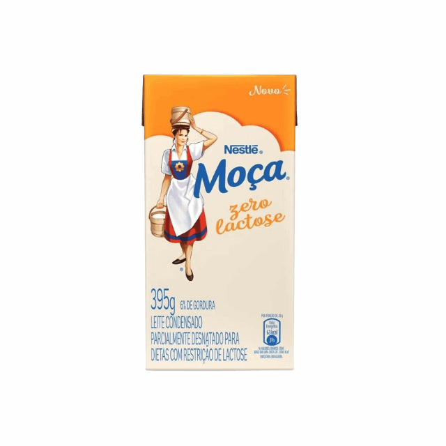 4-Pack Condensed Milk Leite Condensado MOÇA Zero Lactose - 4 x 395g (13.9 oz) - Nestlé