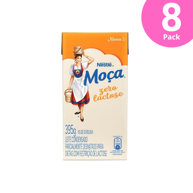 8 opakowań Mleko skondensowane MOÇA Mleko skondensowane o zerowej zawartości laktozy - 8 x 395 g (13,9 uncji) - Nestlé