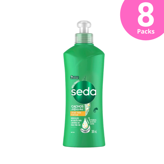 8 Packs Cream for Combing Seda Defined Curls - 8 x 300ml / 10.14 fl oz