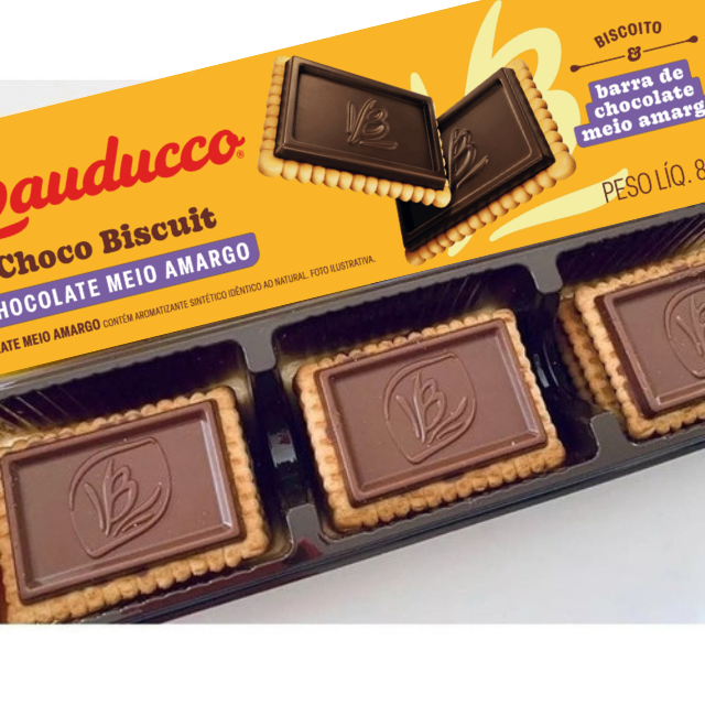 4 paquetes de galletas de chocolate amargo - Paquete de galletas Bauducco Choco - 4 x 80 g (2,82 oz)