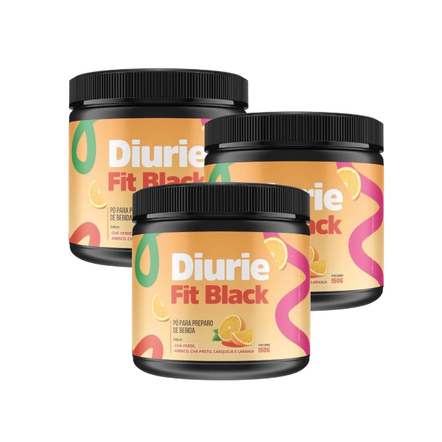 Diurie Fit Black 3-Pack Weight Management Powder – Orange Flavor – 15.87 oz (450 g) – Buy now at MKPBR.COM – Worldwide Shipping
