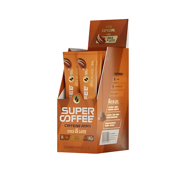 SuperCoffee Para Llevar Caja - 14 Sobres Individuales (Tu Sabor Elegido) - Mezcla Funcional, Energía y Concentración