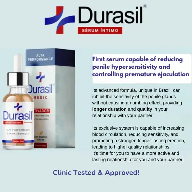 Durasil Brazilian Formula Penile Serum, clinically tested for effective intimate control. – Buy now at MKPBR.COM – Worldwide Shipping
