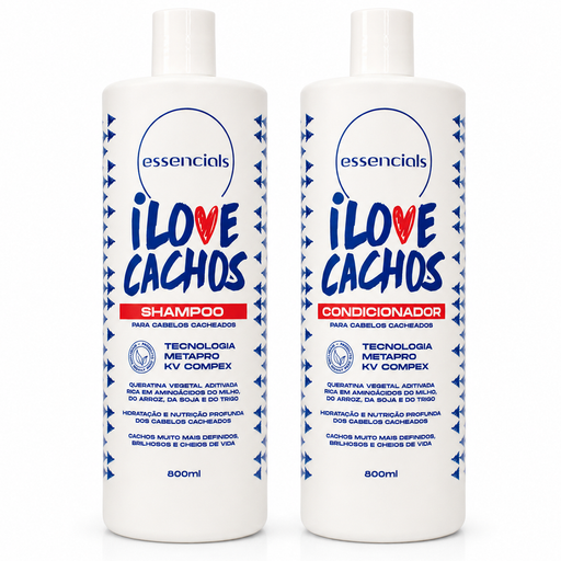 iLike Professional Essencials I Love Cachos Shampoo & Conditioner Kit – 2 x 27.05 fl oz (800 ml) – official product image 1 – Buy now at MKPBR.COM – Worldwide Shipping