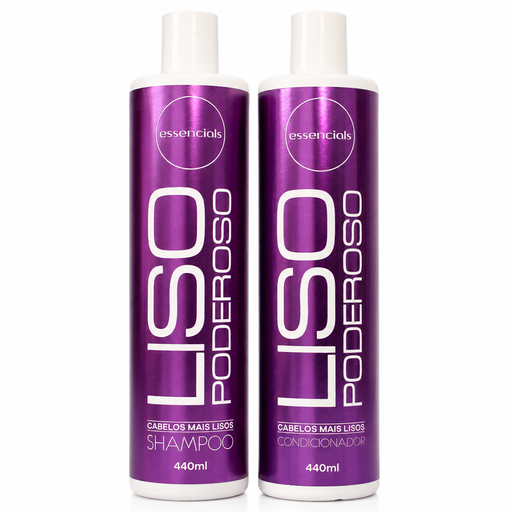 iLike Professional Essencials Liso Poderoso Shampoo & Conditioner Kit – 2 x 14.88 fl oz (440 ml) – official product image 1 – Buy now at MKPBR.COM – Worldwide Shipping