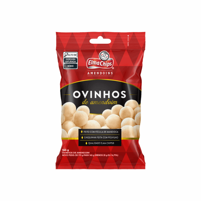 4-Pack Elma Chips Peanut Eggs / Ovinhos de Amendoim - 4 x 145g (5.1oz)