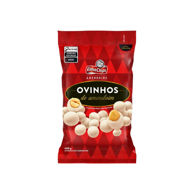 8-Pack Elma Chips Peanut Eggs / Ovinhos de Amendoim - 8 x 400g (14.1oz)