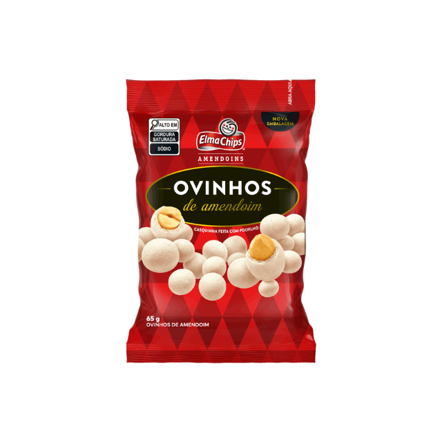 8-Pack Elma Chips Peanut Eggs  / Ovinhos de Amendoim - 8 x 65g (2.3oz)