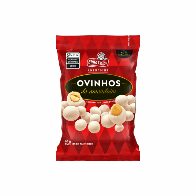 4-Pack Elma Chips Peanut Eggs  / Ovinhos de Amendoim - 4 x 65g (2.3oz)