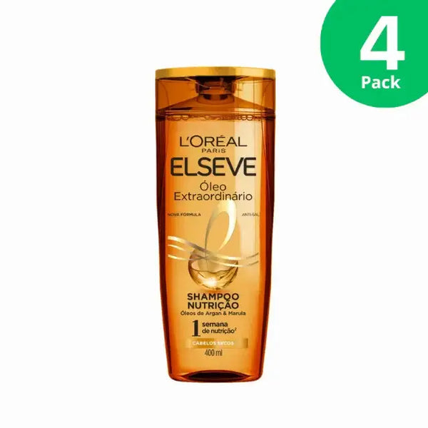 シャンプー L'OREAL ELSEVE Extraordinary Oil 380g 4-Pack Elseve L'Oréal Paris Extraordinary Oil - Nutritive