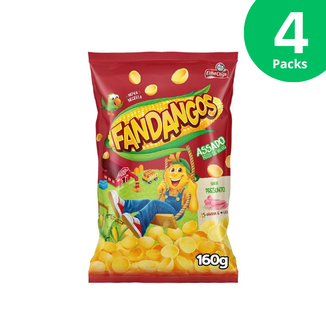 4 confezioni di snack di mais al gusto di prosciutto Elma Chips Fandangos - Confezione da 4 x 160 g (5,6 once)