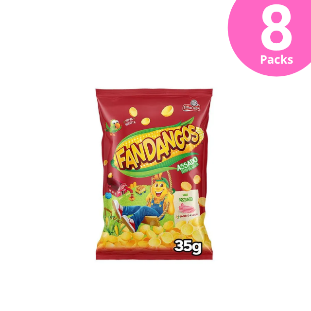 8 confezioni di snack di mais al sapore di prosciutto Elma Chips Fandangos - Confezione da 8 x 35 g (1,2 once)
