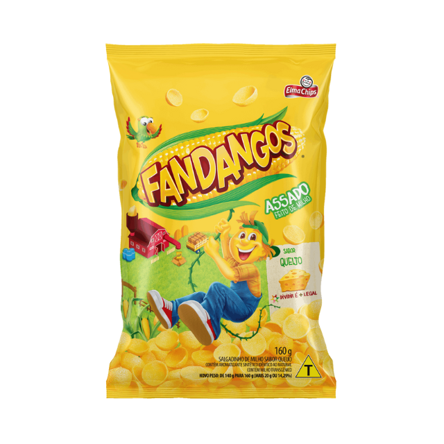 4 paquetes de bocadillos de maíz con sabor a queso Elma Chips Fandangos - Paquete de 4 x 160 g (5,6 oz)