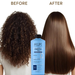 Felps Professional Omega Zero Nanoplastia Sensitive Hair Smoothing Treatment – Volume Reduction, Hair Alignment, Shine & Softness – 16.9 oz (500 ml) or 33.8 oz (1 L) closeup hair shine and movement – Buy now at MKPBR.COM – Worldwide Shipping