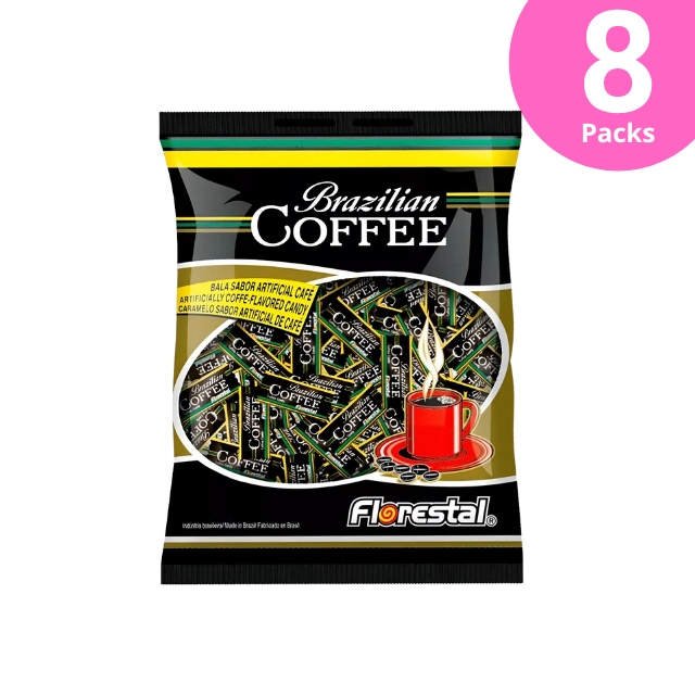 8-Pack Florestal Brazilian Coffee Candy: A Taste of Brazilian Coffee in Every Bite (8 x 108g / 3.8oz)