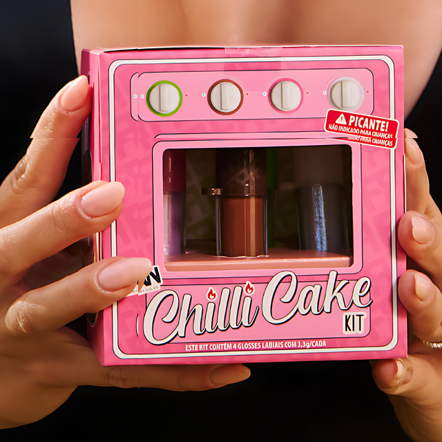 Fran by Franciny Ehlke ChilliCake Kit Limited Edition Plumping Lip Gloss Set (4 Shades) – 0.47 oz (13.2 g) packaging label details image – Buy now at MKPBR.COM – Worldwide Shipping