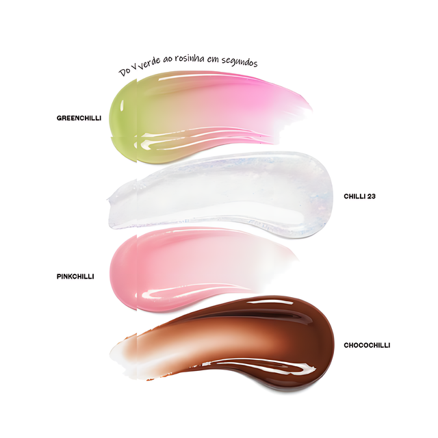 Fran by Franciny Ehlke ChilliCake Kit Limited Edition Plumping Lip Gloss Set (4 Shades) – 0.47 oz (13.2 g) lip gloss swatches and texture shine – Buy now at MKPBR.COM – Worldwide Shipping