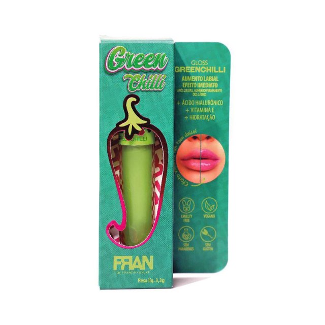 Fran by Franciny Ehlke GreenChilli Color-Changing Plumping Lip Gloss, pH Reactive Shine – 0.12 oz (3.3 g) hero product image – Buy now at MKPBR.COM – Worldwide Shipping
