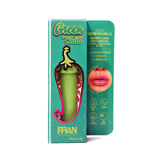 Fran by Franciny Ehlke GreenChilli Color-Changing Plumping Lip Gloss, pH Reactive Shine – 0.12 oz (3.3 g) hero product image – Buy now at MKPBR.COM – Worldwide Shipping