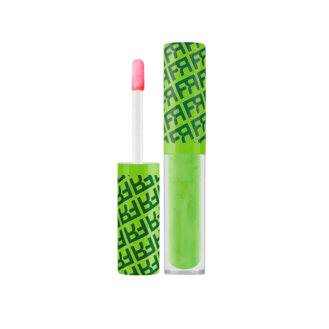 Fran by Franciny Ehlke GreenChilli Color-Changing Plumping Lip Gloss, pH Reactive Shine – 0.12 oz (3.3 g) spatula-shaped applicator close-up – Buy now at MKPBR.COM – Worldwide Shipping